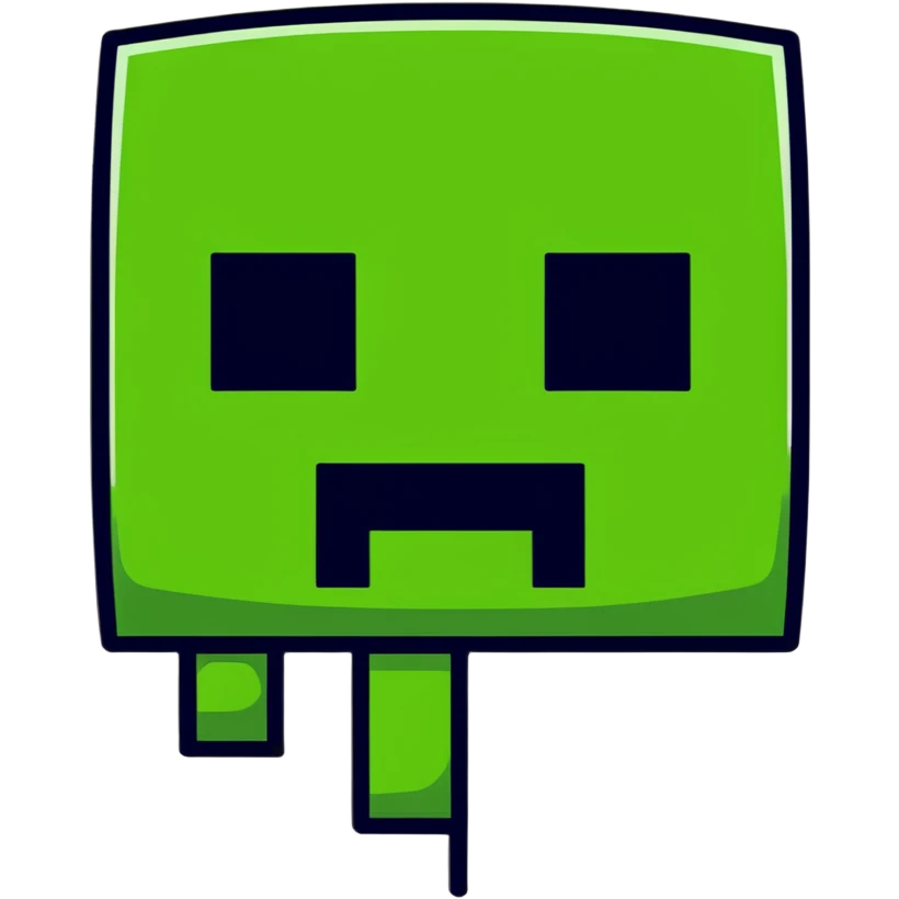 Minecraft creeper face emoji