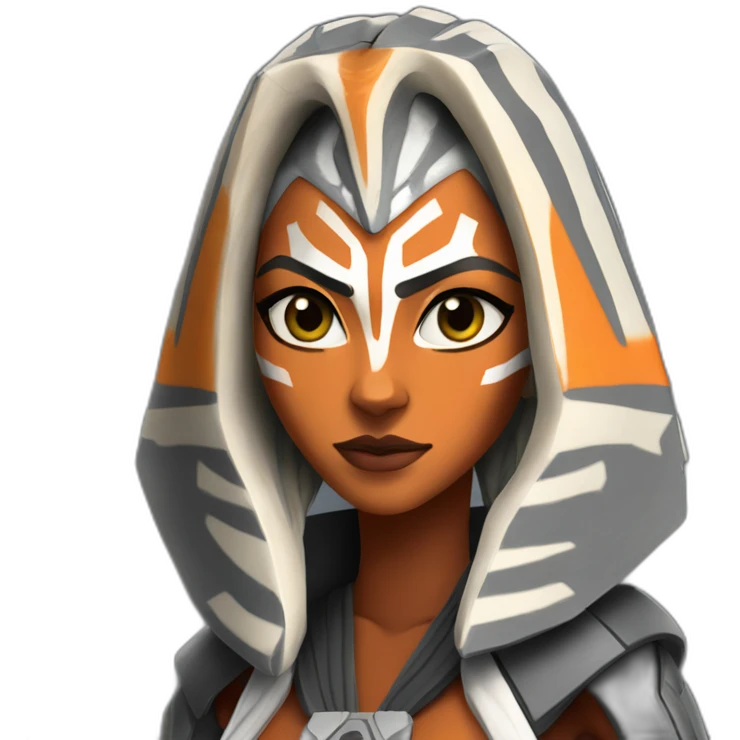 Sexy Ahsoka Tano (Portrait, front facing, Apple iOS 17 style) emoji