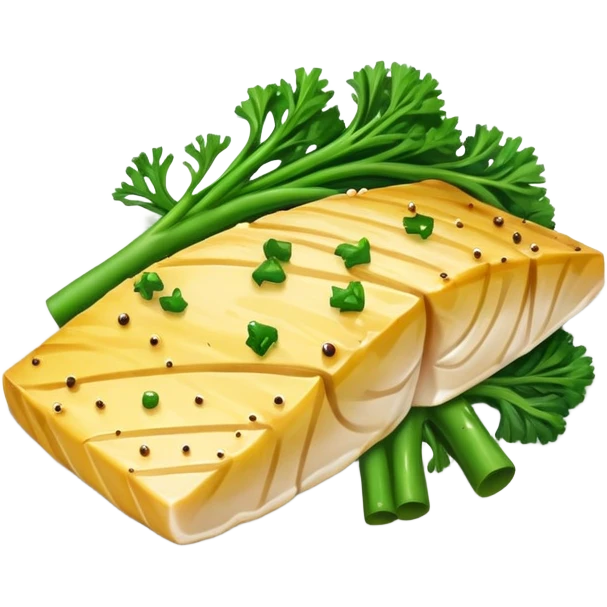 Mahi Mahi and broccolini emoji