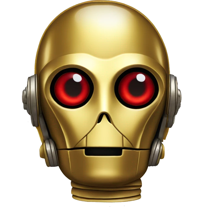 Evil C-3PO red emoji