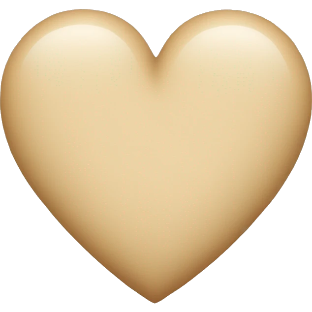 Beige heart emoji