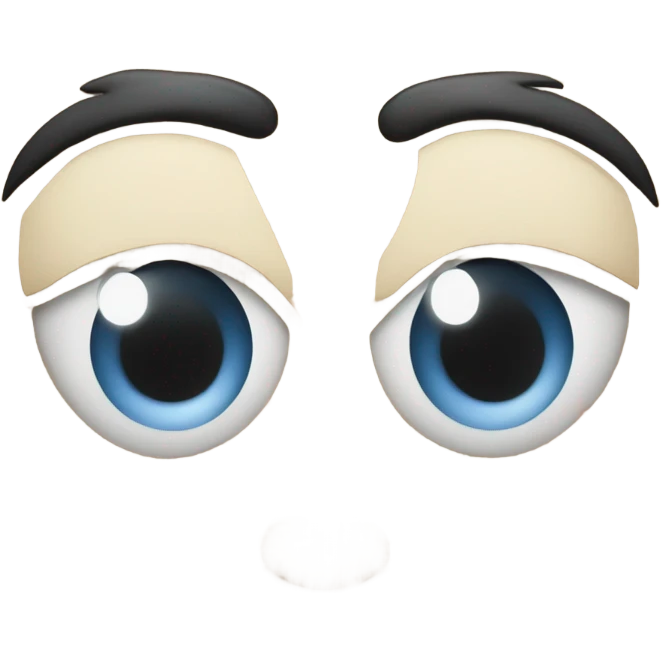 Tough out eyes open emoji