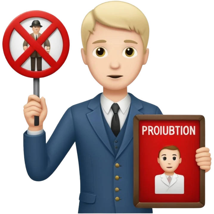 A white man showing a prohibition sign emoji
