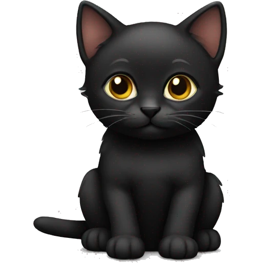 Hot black kitten emoji