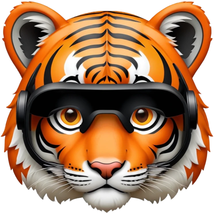 tiger face wearing VR headset for Twitch emote emoji