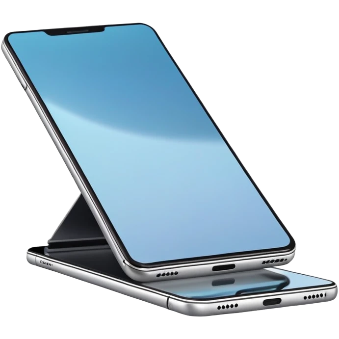 Foldable smartphone being folded and unfolded emoji