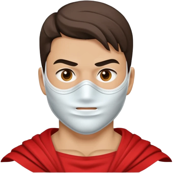 “hero with half-face mask emoji