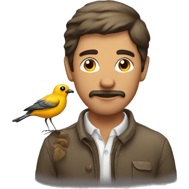 man with bird emoji