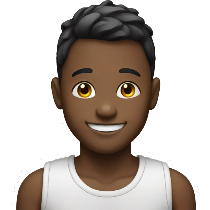 smiling boy with tattoos emoji