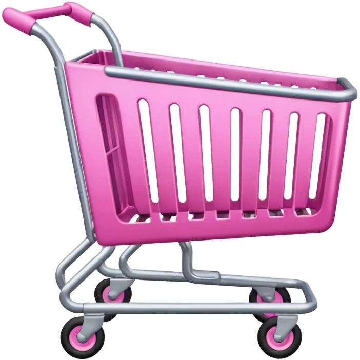 make shopping cart with pink tones. emoji