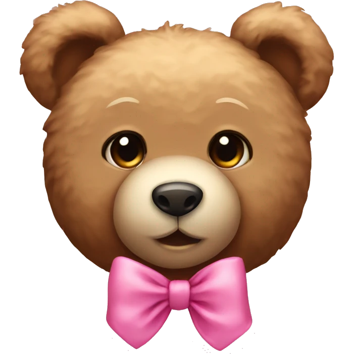 teddy bear with pink bow emoji