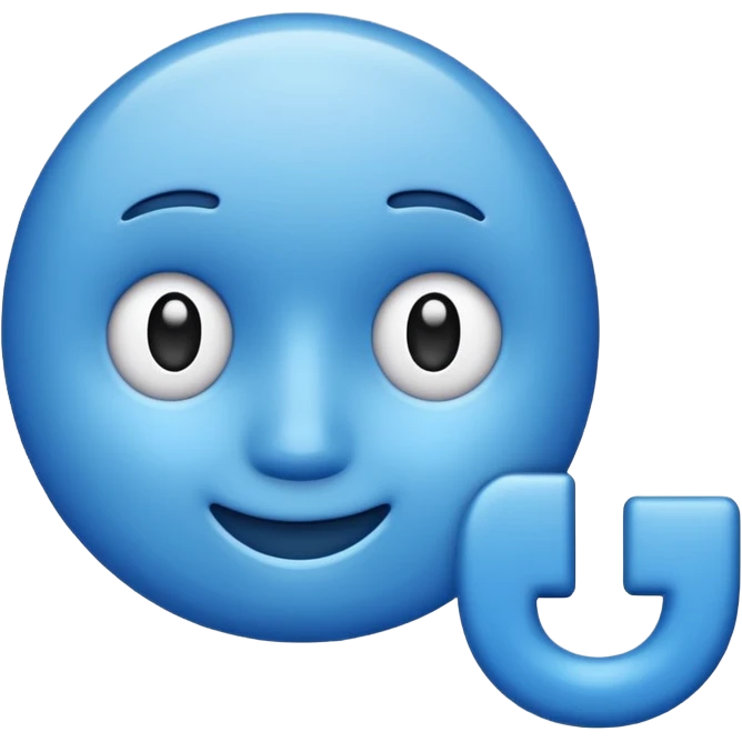 numero 1 azul emoji