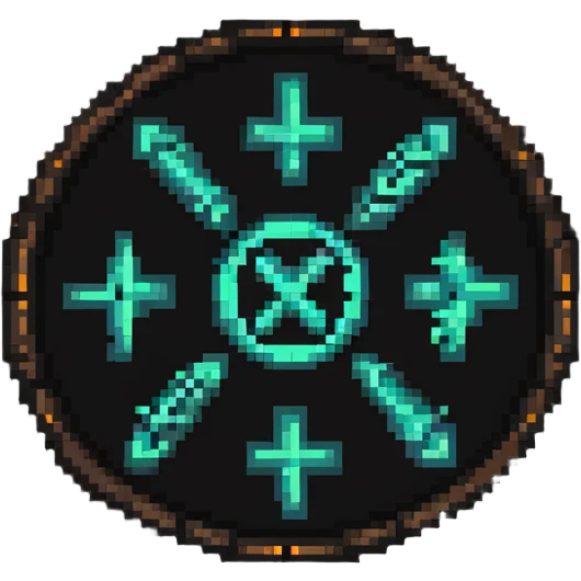 Special access token with ancient magical runes and glowing core emoji