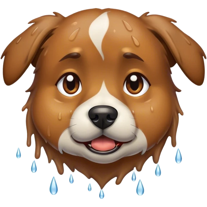 Crying dog emoji
