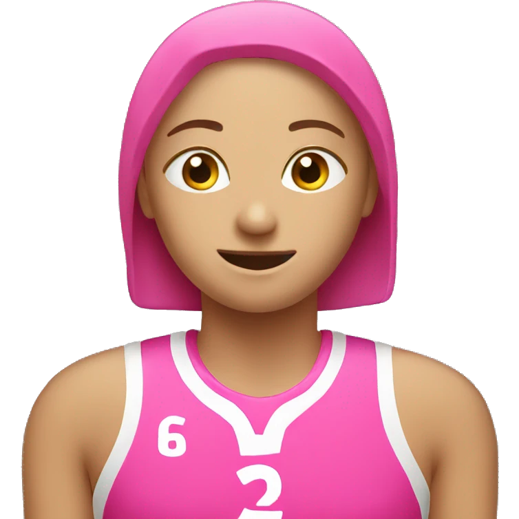 Pink volleyball emoji