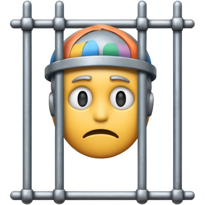 trauriges Emoji im Gefängnis emoji
