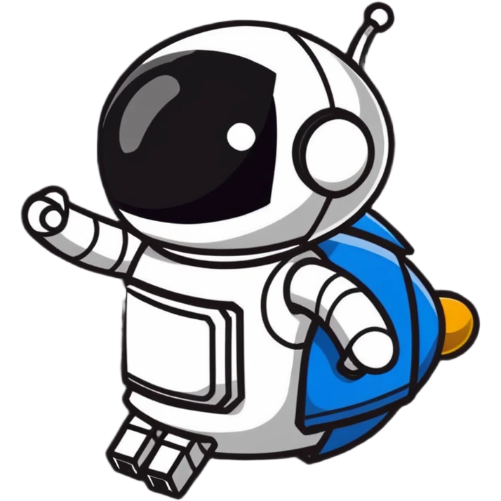 Stealth robot with cloaking panels and low profile emoji