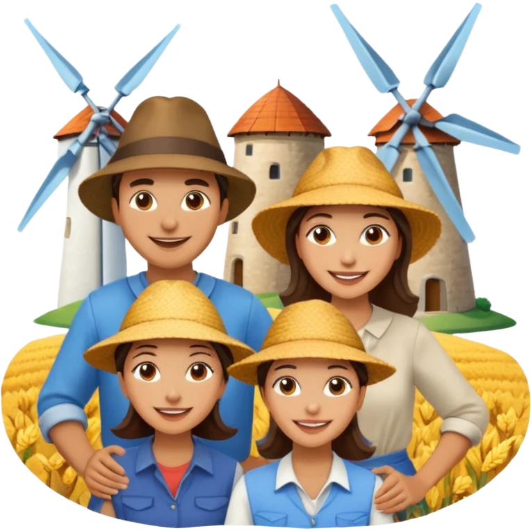  People WEARİNG ÇİFTÇİ HAT with  Windmills emoji