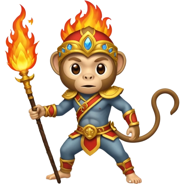 fire water air earth combined monkey warior  emoji