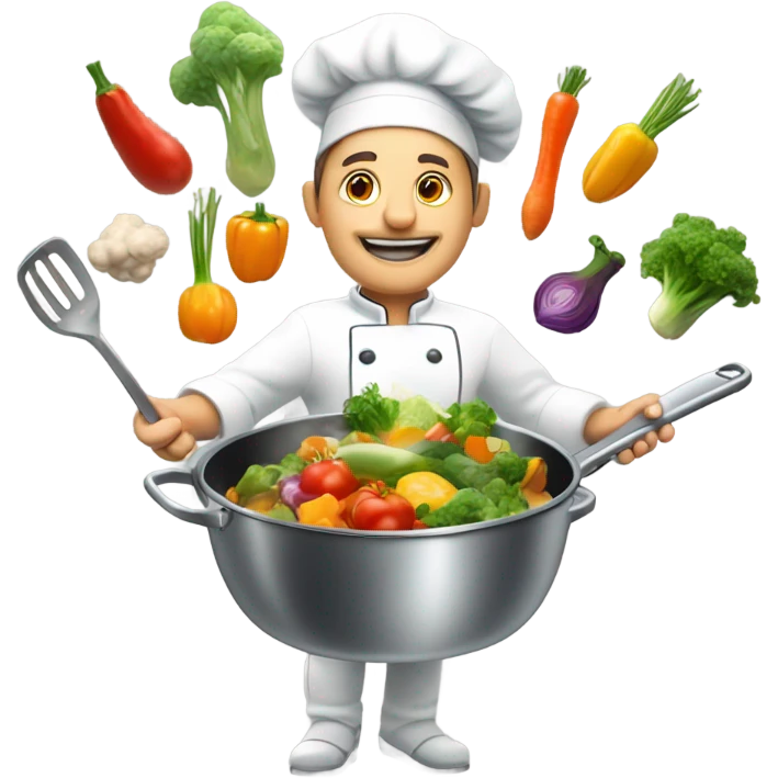 pan tossing food emoji