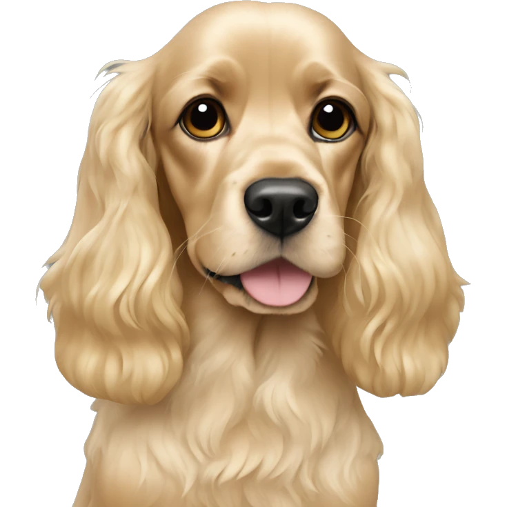 Cocker spaniel with blond girl emoji