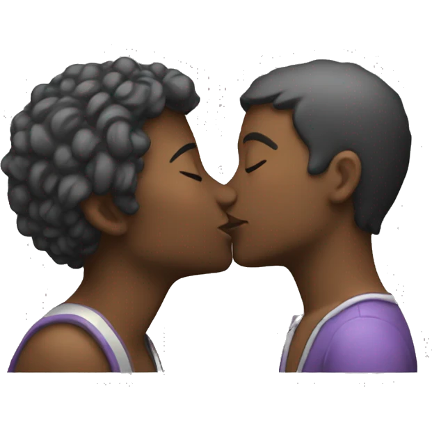 Two people kiss emoji