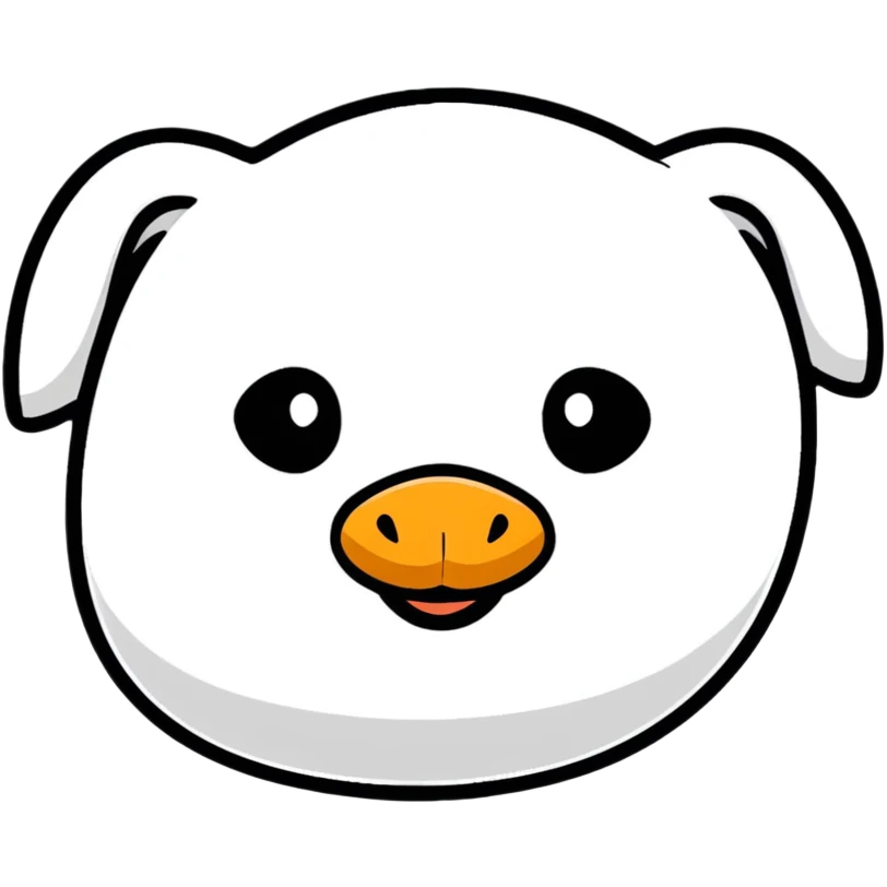 Cute cartoon nose emoji