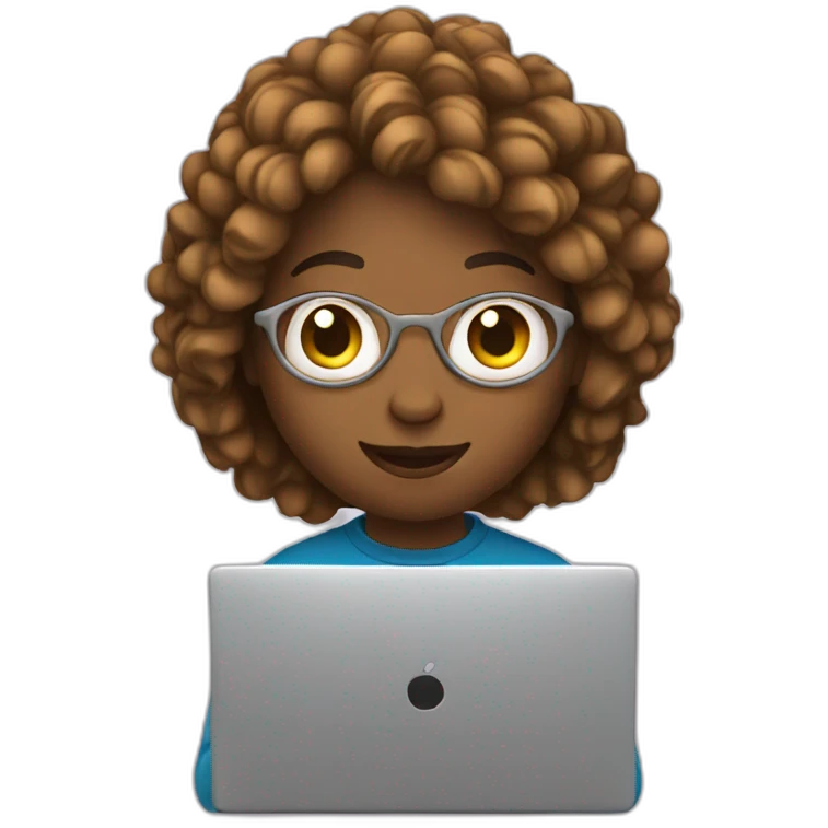 american teen with laptop emoji