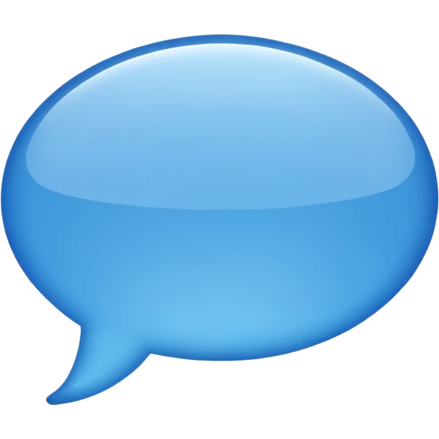 empty blue message bubble emoji