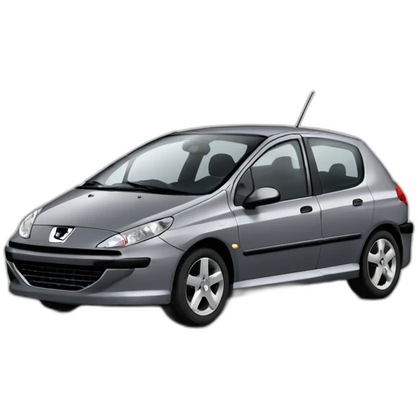 Grey Peugeot 307 3 portes emoji