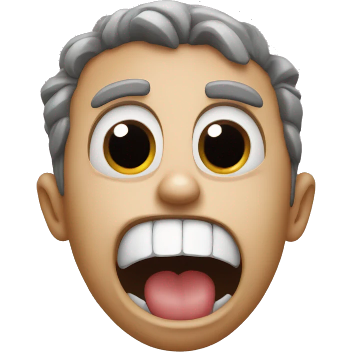 Crazy face with crazy eyes and open mouth emoji