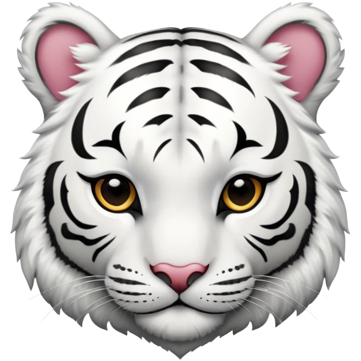 White tiger with heart emoji