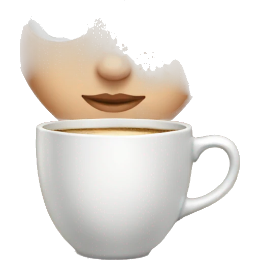 blonde girl inside a blanket sipping coffee with green eyes emoji