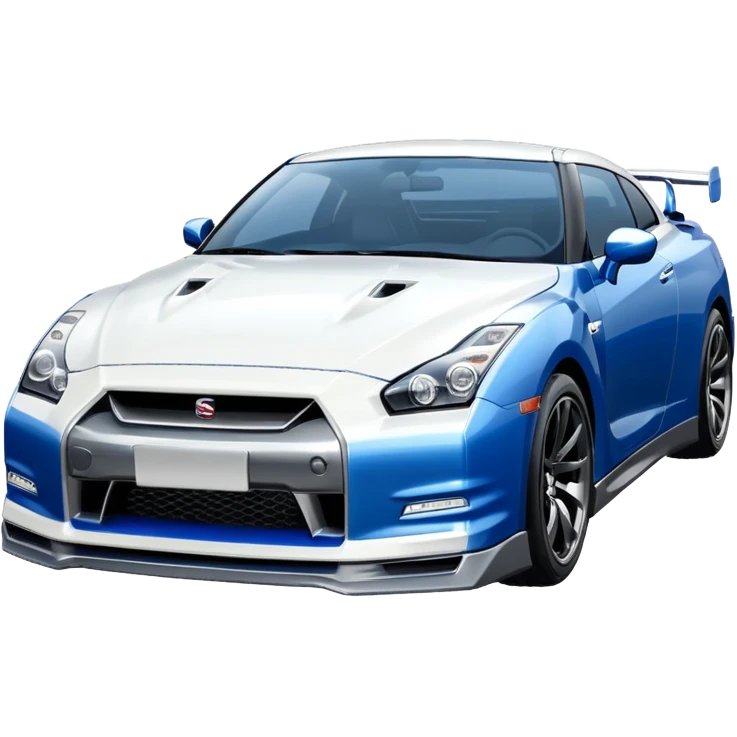 Nissan Skyline GT-R blue and white  emoji