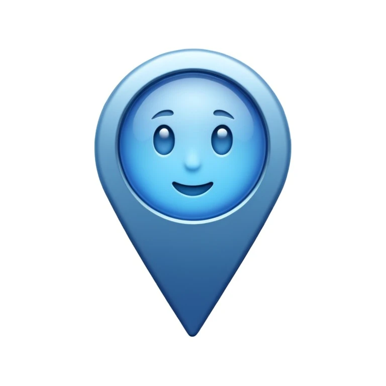blue location pin emoji