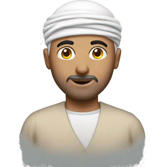 Bald Arab guy with one eye emoji