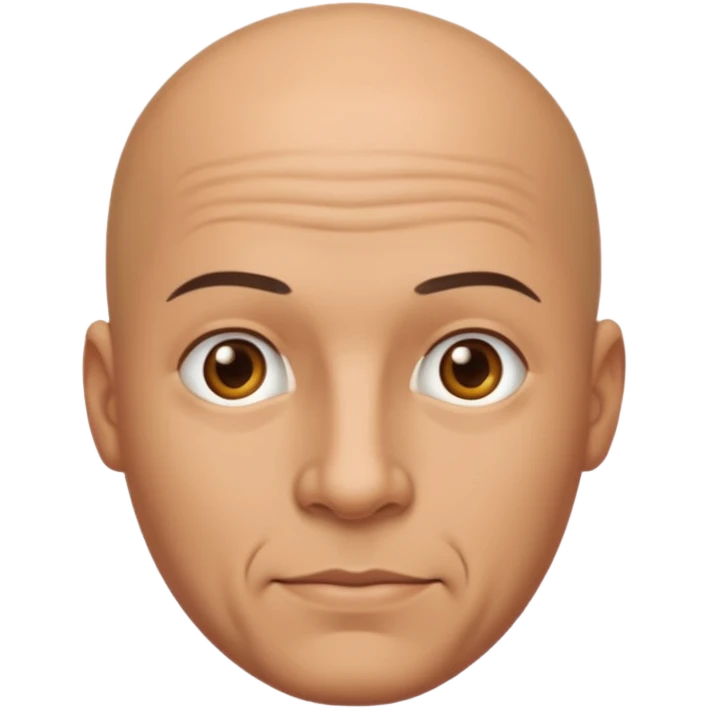 a portrait of bald man  emoji