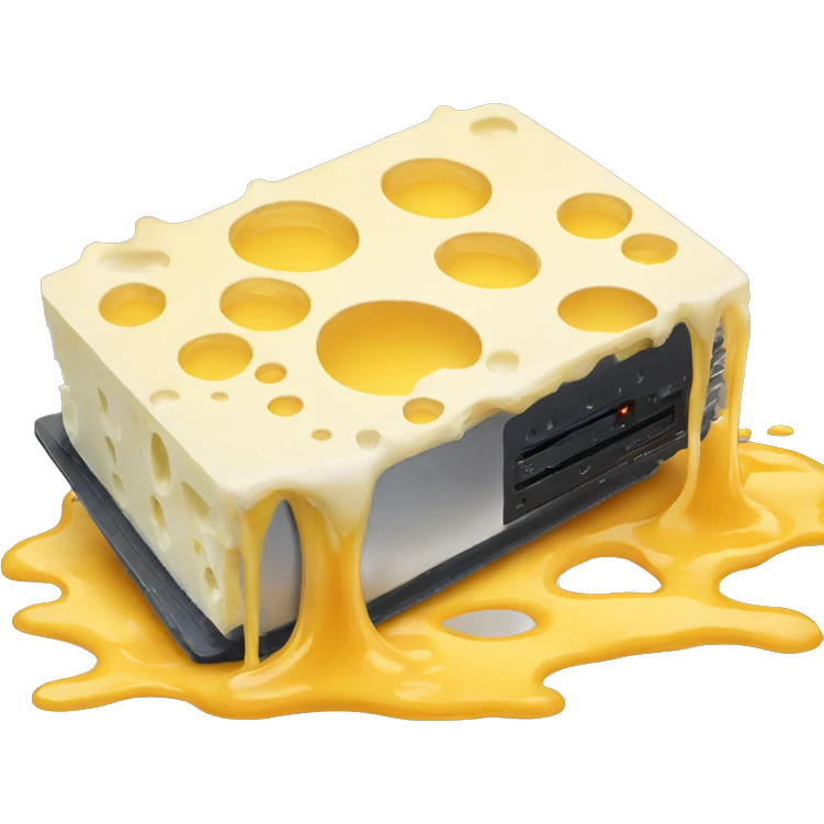 graphics card made of melting cheese emoji