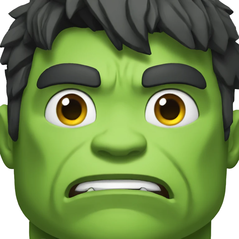 El increíble Hulk pensativo  emoji