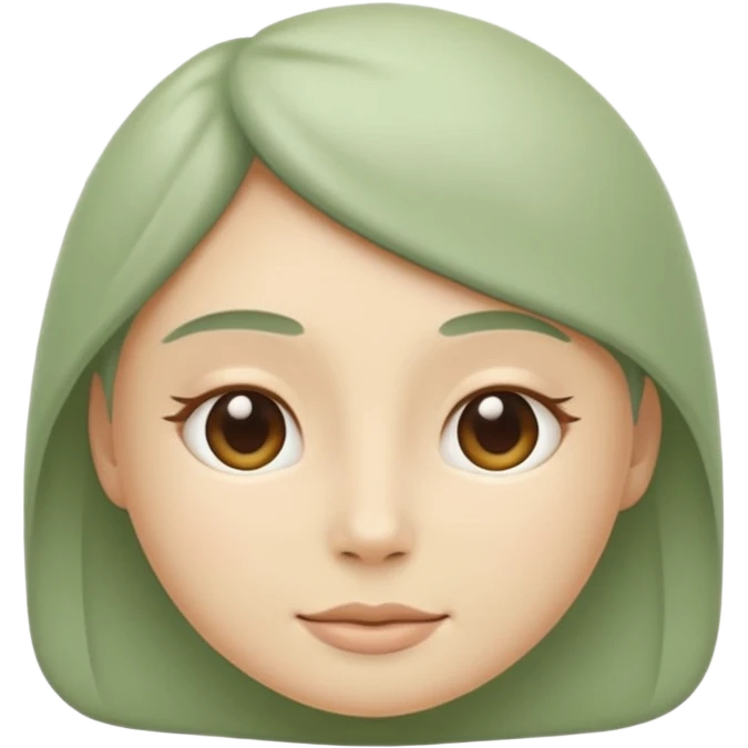 Minimal wellness emoji representing tighter skin and firmness,
subtle lifting effect, smooth contours, calm and natural,
no beauty or cosmetic symbols, soft sage green color palette emoji