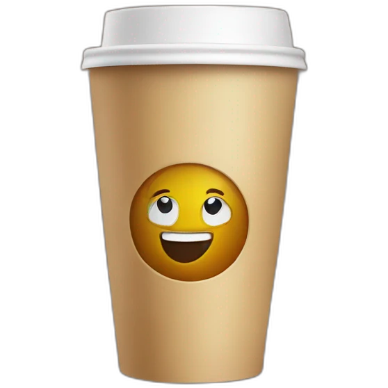 happy coffee takeaway cup emoji