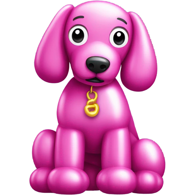 Pink balloon dog emoji
