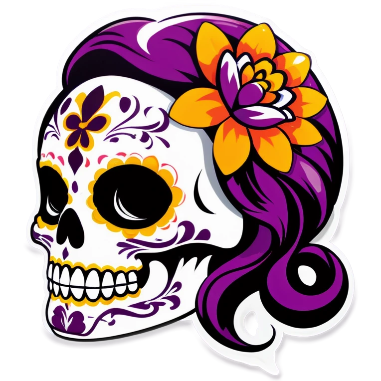 Sexy sugar skull emoji