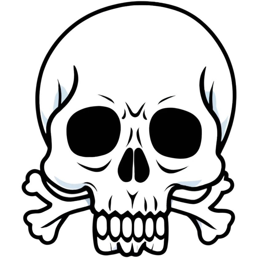 kawaii cute skull emoji
