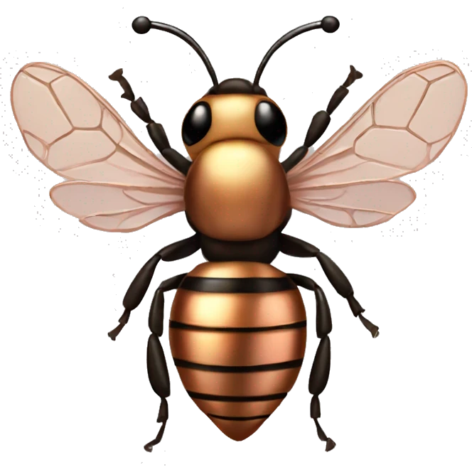 Rose gold honeybee emoji