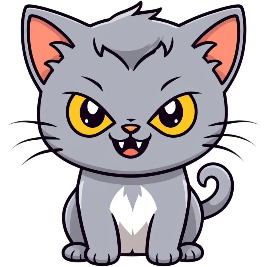 Angry kitten emoji