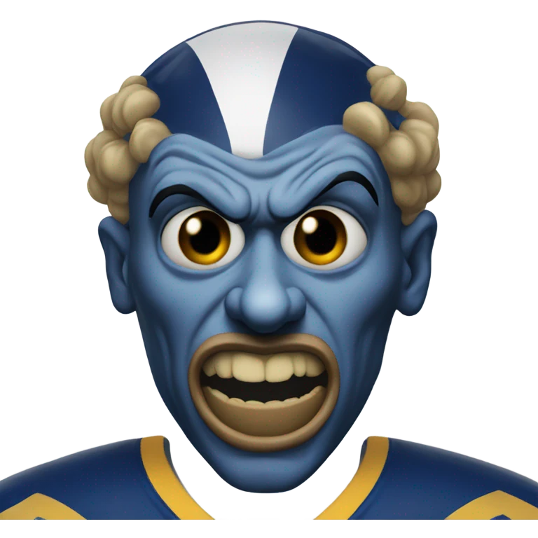 Scary clown in la rams jersey emoji