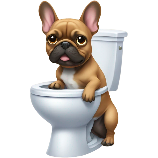 frenchie on the toilet emoji