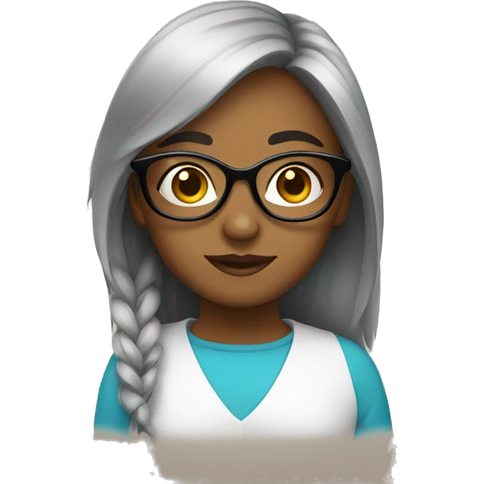 girl with glasses emoji