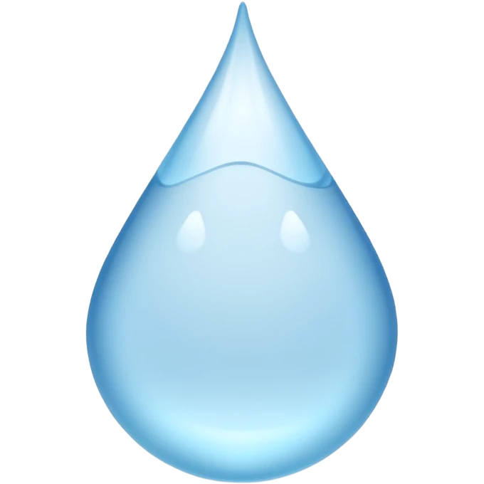 Gota de agua color blanco emoji